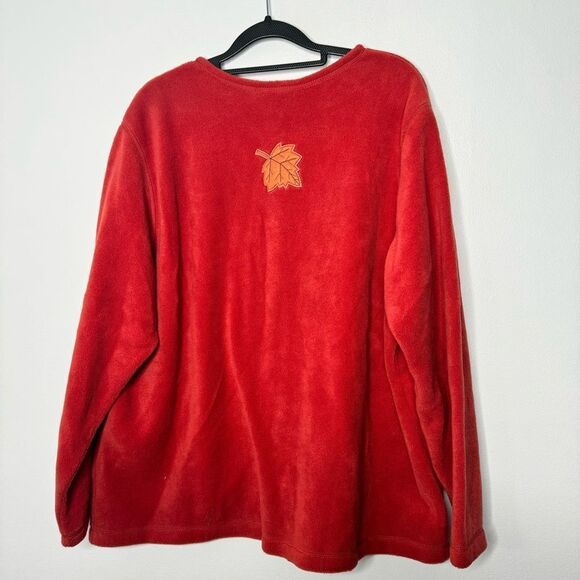 Croft & barrow fall fleece button up cardigan size 1X - Picture 7 of 7